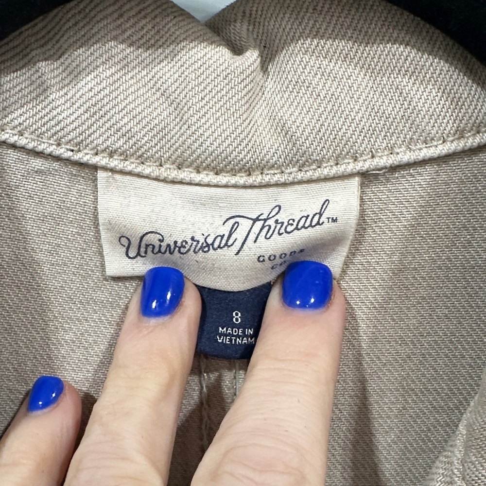 Universal Thread Beige Washed Utility Jumpsuit NWT - image 4